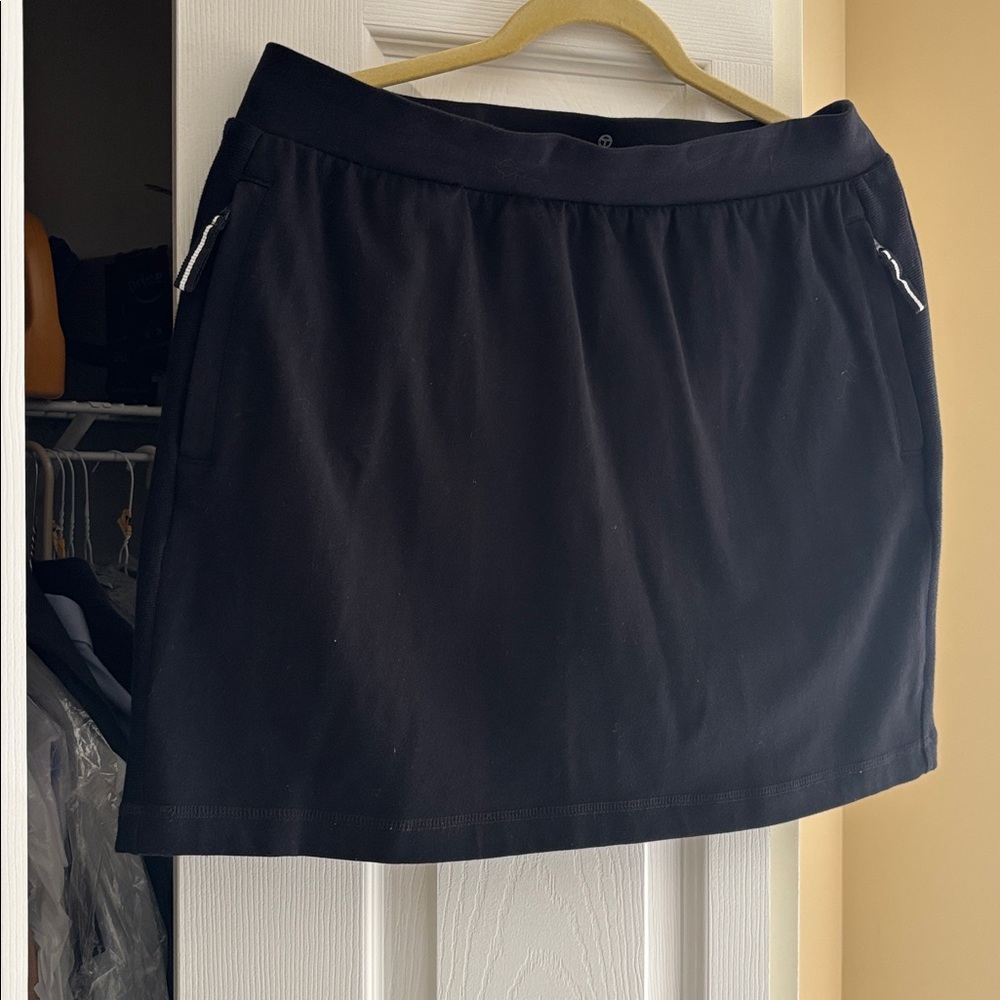 Talbots Black Skort with Zipper Accents